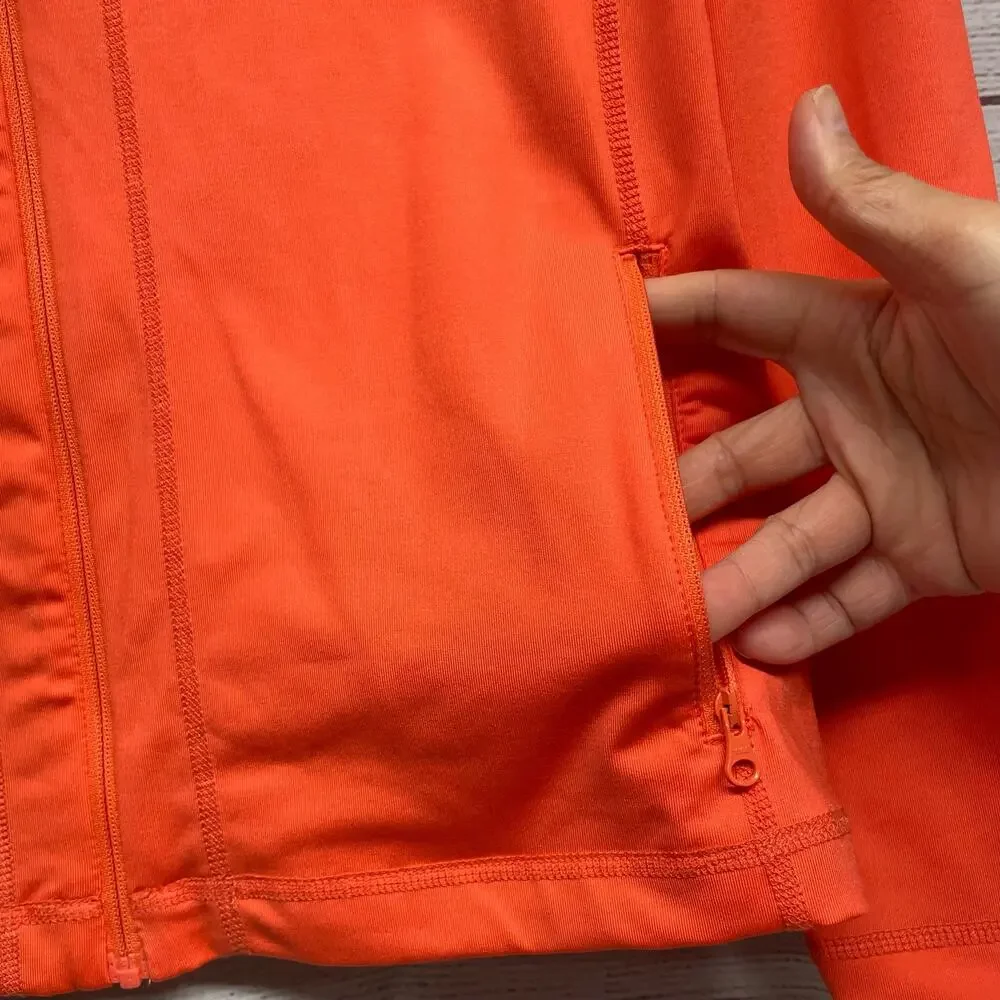 FootJoy FJ Golf Women's Jacket Windbreaker Size S Orange Nylon Activewear